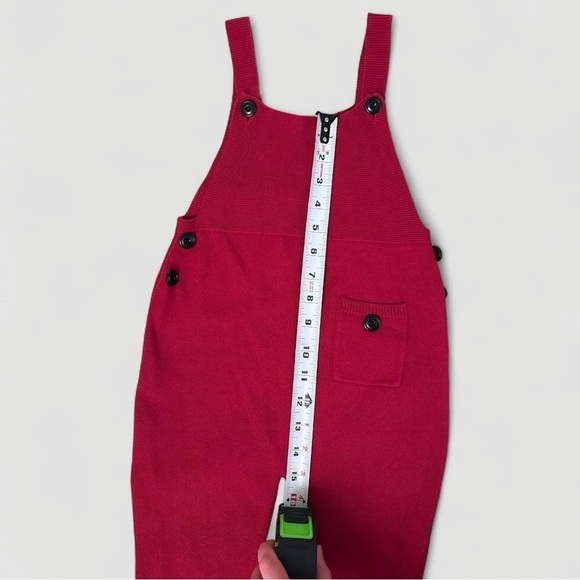 Kids Luxurious Soft Knit Red Campure Overalls Toddler Size 4 NWOT - Picture 7 of 7